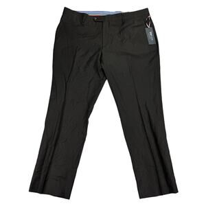 Tommy Hilfiger Mens TH Flex Modern Fit 100% Wool Suit Pants Dark Brown 40x30
